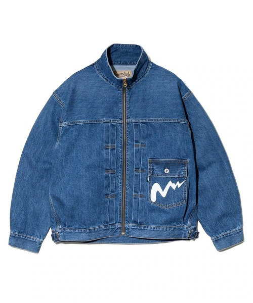 MANASTASH(マナスタッシュ)の「MANASTASH/マナスタッシュ DENIM ZIP JACKET(デニムジャケット・メンズ・ダークインディゴブルー/ライトインディゴブルー・MEDIUM/LARGE)」の1枚目の写真