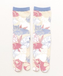 カヤ | 【カヤ】足袋型くつ下23~25cm 猫と花(ソックス/靴下)