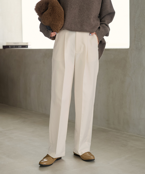 現行✨未使用級！ムータマリン ストレッチツイルスラックス 5 ベージュ 完売品 JOURNAL STANDARD relume（ジャーナルスタンダード レリューム）の