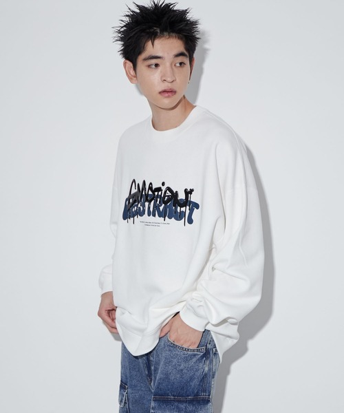 WEGO(ウィゴー)の「WEGO/メタリックロゴプルオーバー(スウェット・メンズ・ホワイト/ブラック・MEDIUM/LARGE)」の9枚目の写真