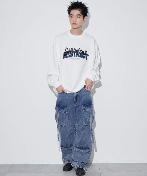 WEGO(ウィゴー)の「WEGO/メタリックロゴプルオーバー(スウェット・メンズ・ホワイト/ブラック・MEDIUM/LARGE)」の10枚目の写真