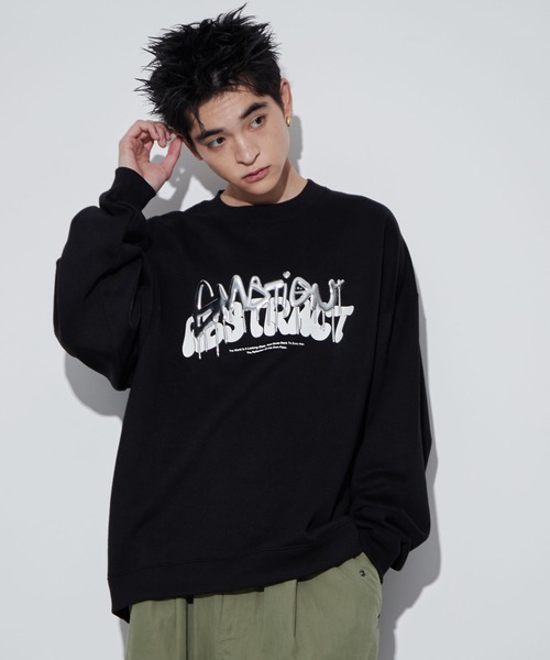WEGO(ウィゴー)の「WEGO/メタリックロゴプルオーバー(スウェット・メンズ・ホワイト/ブラック・MEDIUM/LARGE)」の5枚目の写真