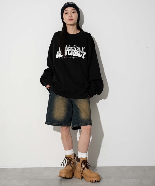 WEGO(ウィゴー)の「WEGO/メタリックロゴプルオーバー(スウェット・メンズ・ホワイト/ブラック・MEDIUM/LARGE)」の19枚目の写真