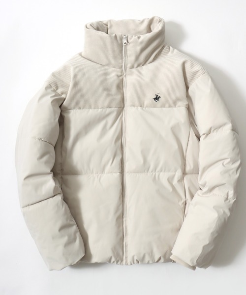 BEVERLY HILLS POLO CLUB（ビバリーヒルズポロクラブ）の「2025AW BEVERLY HILLS POLO CLUB/ビバリーヒルズポロクラブ 撥水 防風  オーバーサイズ パディング中綿 ファイバーダウン スタンドジャケット レディース メンズ（ダウンジャケット/コート・メンズ・チャコール/オフホワイト/ブラック/ブラック系その他/ベージュ/ホワイト系その他・M/L/LL）」の2枚目の写真