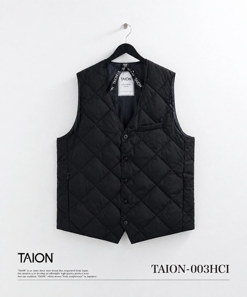 TAION(タイオン)の「【TAION(タイオン)】〈メンズ〉シティ Vネック ダウンジレ(ダウンベスト・メンズ・ネイビー/チャコール/ブラック・XL/L/M/S)」の12枚目の写真
