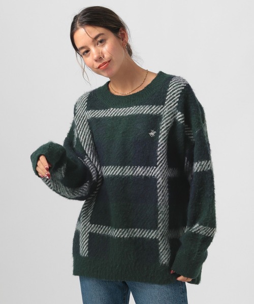 BEVERLY HILLS POLO CLUB（ビバリーヒルズポロクラブ）の「【BEVERLY HILLS POLO CLUB(ビバリーヒルズポロクラブ)】別注ニット（ニット/セーター・レディース・ベージュ/ブルー/グリーン・FREE）」の19枚目の写真