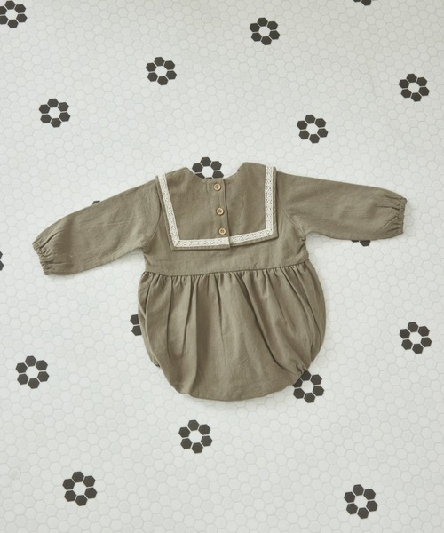 pairmanon（ペアマノン）の「【ベビー】セーラー レース ロンパース（ロンパース・キッズ・アイボリー/カーキ/マスタード/ダークブルー・70/80）」の9枚目の写真