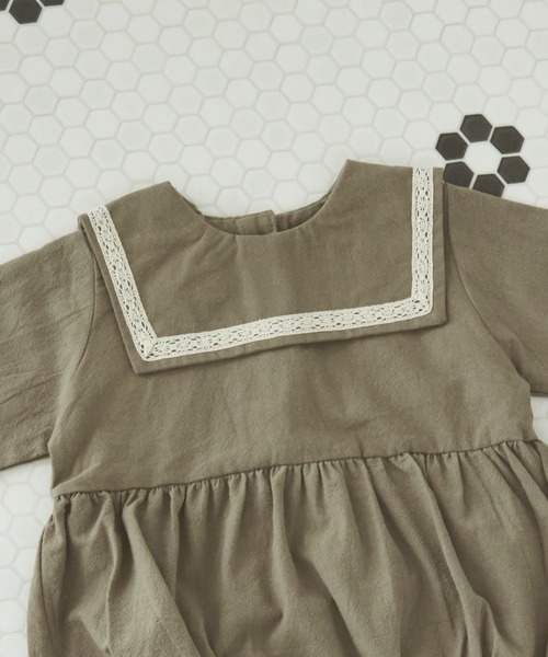 pairmanon（ペアマノン）の「【ベビー】セーラー レース ロンパース（ロンパース・キッズ・アイボリー/カーキ/マスタード/ダークブルー・70/80）」の10枚目の写真
