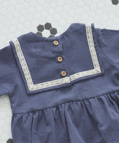 pairmanon（ペアマノン）の「【ベビー】セーラー レース ロンパース（ロンパース・キッズ・アイボリー/カーキ/マスタード/ダークブルー・70/80）」の16枚目の写真