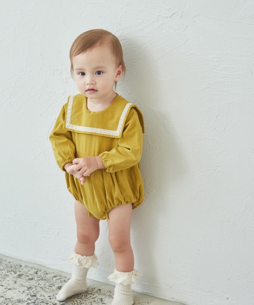 pairmanon（ペアマノン）の「【ベビー】セーラー レース ロンパース（ロンパース・キッズ・アイボリー/カーキ/マスタード/ダークブルー・70/80）」の17枚目の写真