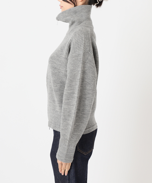 JOURNAL STANDARD（ジャーナルスタンダード）の「フレンチメリノドライバーズジャケット（ニット/セーター・レディース・ブラウン/チャコールグレー・FREE）」の18枚目の写真