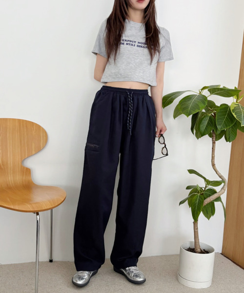セール】ナイロン風 ユーティリティ シャカシャカ パンツ