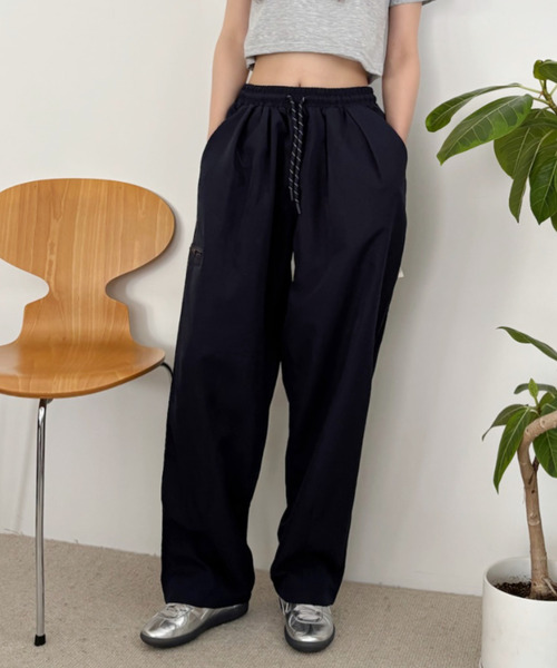 セール】ナイロン風 ユーティリティ シャカシャカ パンツ