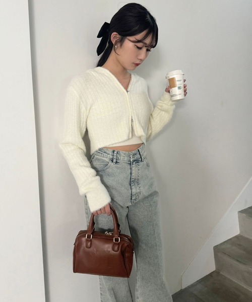 one after another NICE CLAUP（ワンアフターアナザーナイスクラップ）の「裾レース美脚ストレッチデニムパンツ（デニムパンツ・レディース・ライトブルー/ブルー/ネイビー・SMALL/MEDIUM）」の21枚目の写真