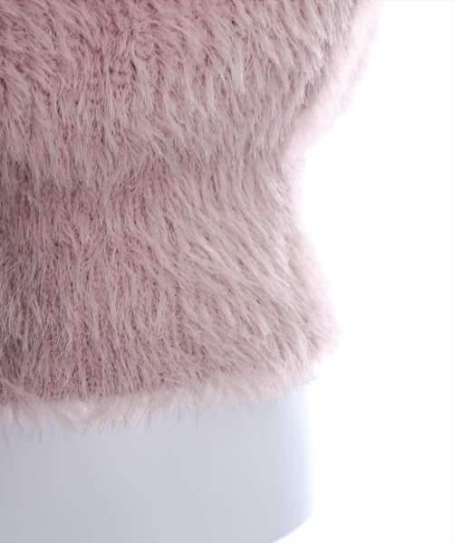 clear（クリア）の「2wayワンショル&ボートネックフェザーニット [女性らしいシルエット]（ニット/セーター・レディース・ピンク系その他/ブラック/アイボリー/レッド/チャコールグレー・F）」の6枚目の写真