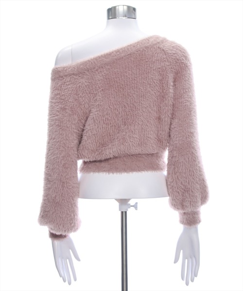 clear（クリア）の「2wayワンショル&ボートネックフェザーニット [女性らしいシルエット]（ニット/セーター・レディース・ピンク系その他/ブラック/アイボリー/レッド/チャコールグレー・F）」の10枚目の写真