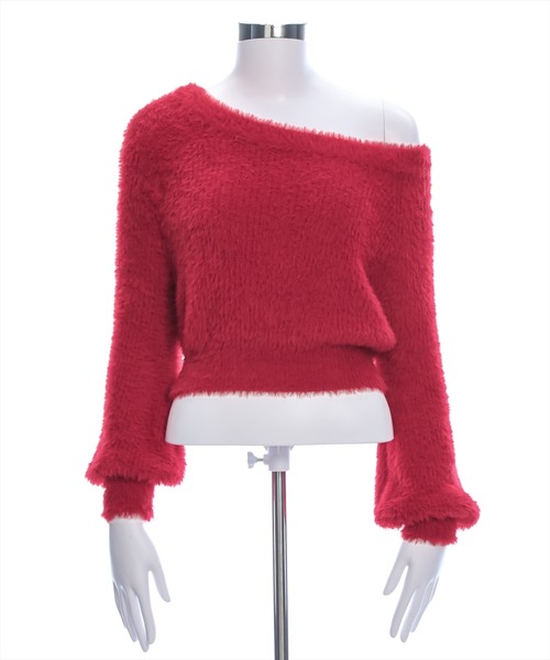 clear（クリア）の「2wayワンショル&ボートネックフェザーニット [女性らしいシルエット]（ニット/セーター・レディース・ピンク系その他/ブラック/アイボリー/レッド/チャコールグレー・F）」の19枚目の写真