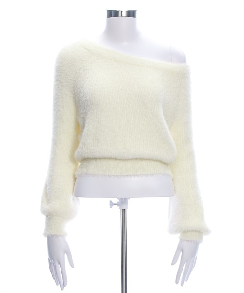 clear（クリア）の「2wayワンショル&ボートネックフェザーニット [女性らしいシルエット]（ニット/セーター・レディース・ピンク系その他/ブラック/アイボリー/レッド/チャコールグレー・F）」の20枚目の写真