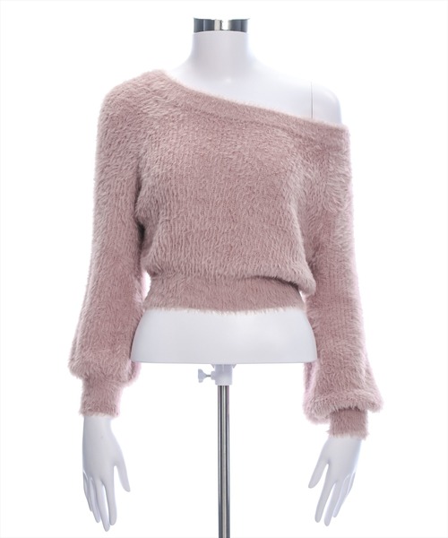 clear（クリア）の「2wayワンショル&ボートネックフェザーニット [女性らしいシルエット]（ニット/セーター・レディース・ピンク系その他/ブラック/アイボリー/レッド/チャコールグレー・F）」の21枚目の写真