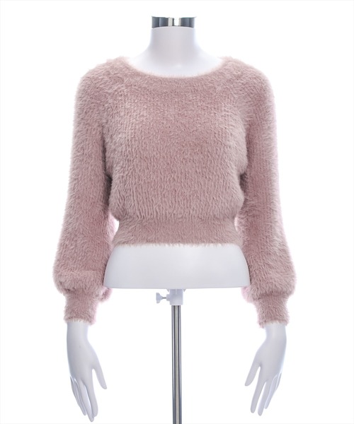 clear（クリア）の「2wayワンショル&ボートネックフェザーニット [女性らしいシルエット]（ニット/セーター・レディース・ピンク系その他/ブラック/アイボリー/レッド/チャコールグレー・F）」の18枚目の写真