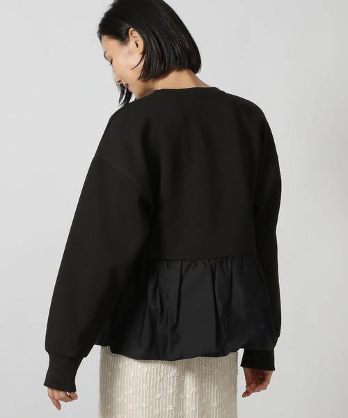 LAKOLE（ラコレ）の「布帛切替ペプラムプルオーバー / 149367（スウェット・レディース・ブラウン系その他/アイボリー/ブラック・FREE）」の8枚目の写真