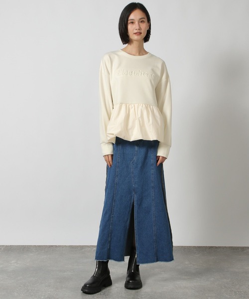 LAKOLE（ラコレ）の「布帛切替ペプラムプルオーバー / 149367（スウェット・レディース・ブラウン系その他/アイボリー/ブラック・FREE）」の14枚目の写真