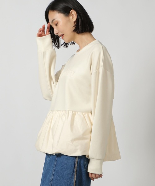 LAKOLE（ラコレ）の「布帛切替ペプラムプルオーバー / 149367（スウェット・レディース・ブラウン系その他/アイボリー/ブラック・FREE）」の18枚目の写真