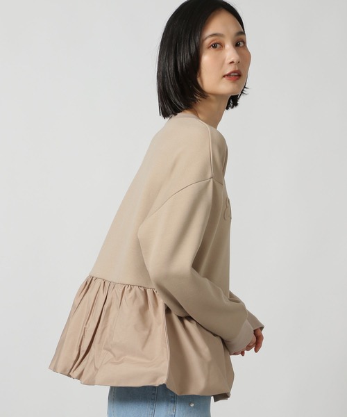 LAKOLE（ラコレ）の「布帛切替ペプラムプルオーバー / 149367（スウェット・レディース・ブラウン系その他/アイボリー/ブラック・FREE）」の12枚目の写真