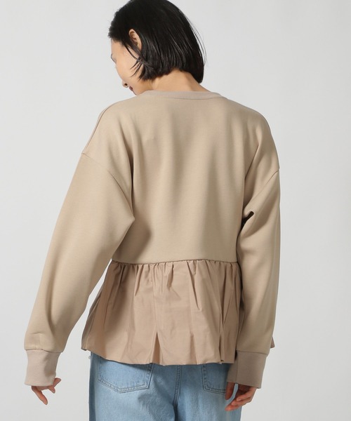 LAKOLE（ラコレ）の「布帛切替ペプラムプルオーバー / 149367（スウェット・レディース・ブラウン系その他/アイボリー/ブラック・FREE）」の13枚目の写真