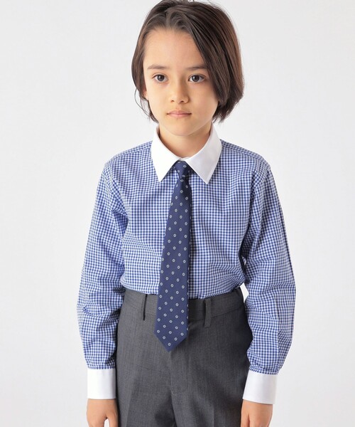 SHIPS（シップス）の「SHIPS KIDS:小紋柄 ネクタイ（ネクタイ・キッズ・ネイビー・ONE SIZE）」の2枚目の写真