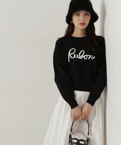 PROPORTION BODY DRESSING(プロポーションボディドレッシング)の「ロゴコード刺繍ニット / 1214270115(ニット/セーター・レディース・ブルー/ブラック/ホワイト系その他・FREE)」の5枚目の写真