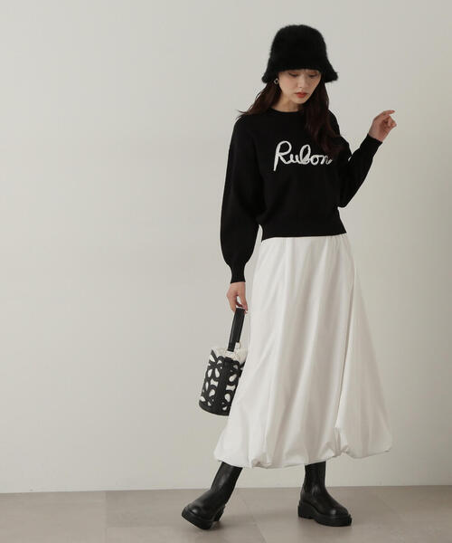 PROPORTION BODY DRESSING(プロポーションボディドレッシング)の「ロゴコード刺繍ニット / 1214270115(ニット/セーター・レディース・ブルー/ブラック/ホワイト系その他・FREE)」の6枚目の写真