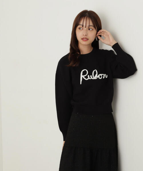 PROPORTION BODY DRESSING(プロポーションボディドレッシング)の「ロゴコード刺繍ニット / 1214270115(ニット/セーター・レディース・ブルー/ブラック/ホワイト系その他・FREE)」の13枚目の写真