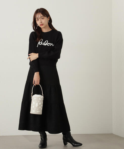 PROPORTION BODY DRESSING(プロポーションボディドレッシング)の「ロゴコード刺繍ニット / 1214270115(ニット/セーター・レディース・ブルー/ブラック/ホワイト系その他・FREE)」の14枚目の写真