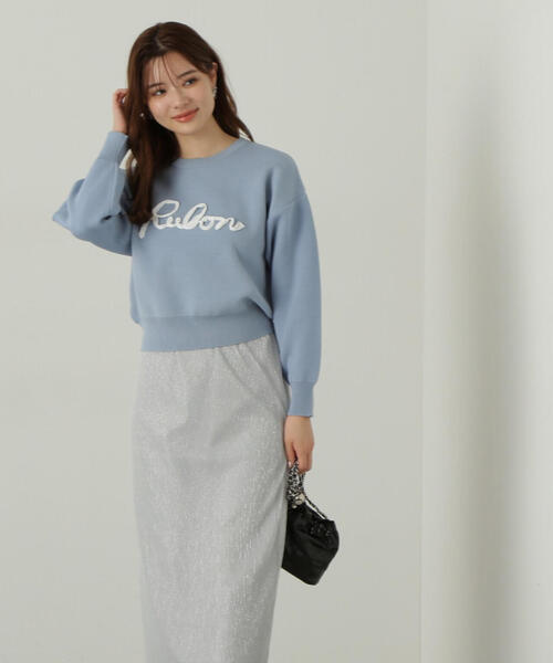 PROPORTION BODY DRESSING(プロポーションボディドレッシング)の「ロゴコード刺繍ニット / 1214270115(ニット/セーター・レディース・ブルー/ブラック/ホワイト系その他・FREE)」の7枚目の写真