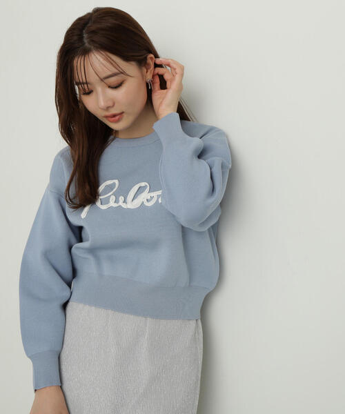 PROPORTION BODY DRESSING(プロポーションボディドレッシング)の「ロゴコード刺繍ニット / 1214270115(ニット/セーター・レディース・ブルー/ブラック/ホワイト系その他・FREE)」の8枚目の写真