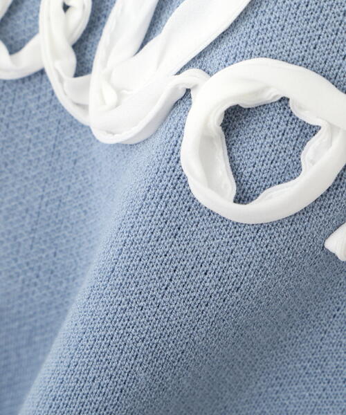 PROPORTION BODY DRESSING(プロポーションボディドレッシング)の「ロゴコード刺繍ニット / 1214270115(ニット/セーター・レディース・ブルー/ブラック/ホワイト系その他・FREE)」の10枚目の写真