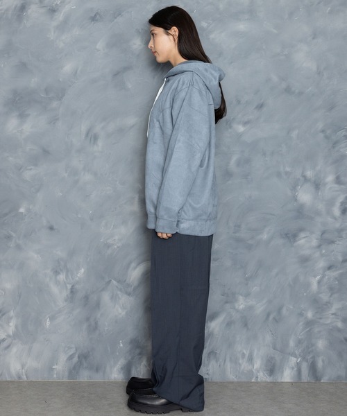 Starting Over(スターティングオーバー)の「faux suede switching design cutsew/スウェードタッチ 切り替えデザイン パーカー(パーカー・メンズ・オフホワイト/チャコールグレー/ブラック/グレイッシュベージュ/サックスブルー・M/L/XL)」の13枚目の写真