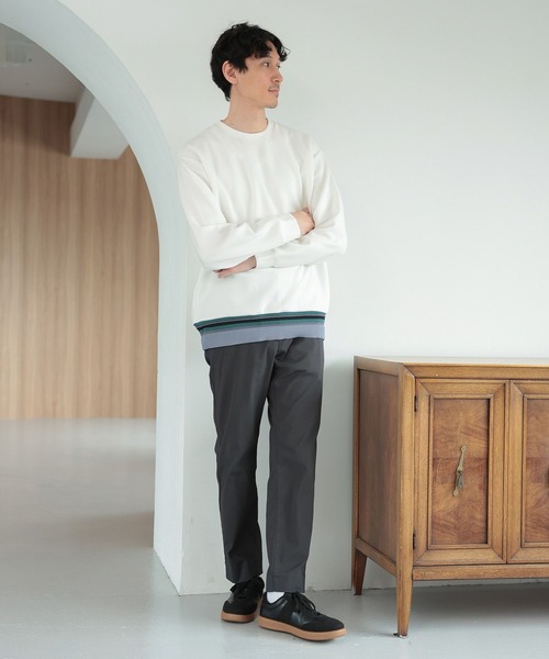 GLOBAL WORK（グローバルワーク）の「ライトクッションニット切り替え/149932（スウェット・メンズ・チャコールグレー/ライトブルー/グレー系その他/ネイビー/その他2/グリーン系その他3・X-LARGE/SMALL/MEDIUM/LARGE）」の21枚目の写真