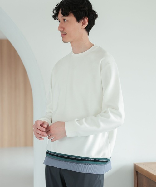 GLOBAL WORK（グローバルワーク）の「ライトクッションニット切り替え/149932（スウェット・メンズ・チャコールグレー/ライトブルー/グレー系その他/ネイビー/その他2/グリーン系その他3・X-LARGE/SMALL/MEDIUM/LARGE）」の22枚目の写真