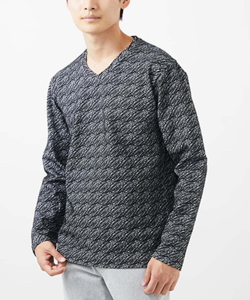 インディゴ ジャカードニット クルーネック（Tシャツ/カットソー