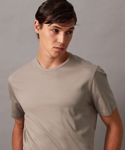 Calvin Klein（カルバン・クライン）の「Tシャツ - [Cha Eun-woo / チャ・ウヌ着用商品]クルーネックショートスリーブTシャツ（Tシャツ/カットソー・メンズ・レッド系その他/ブラック系/グレイッシュベージュ/アイボリー/ブラック・M/L/S/XS/XL）」の5枚目の写真