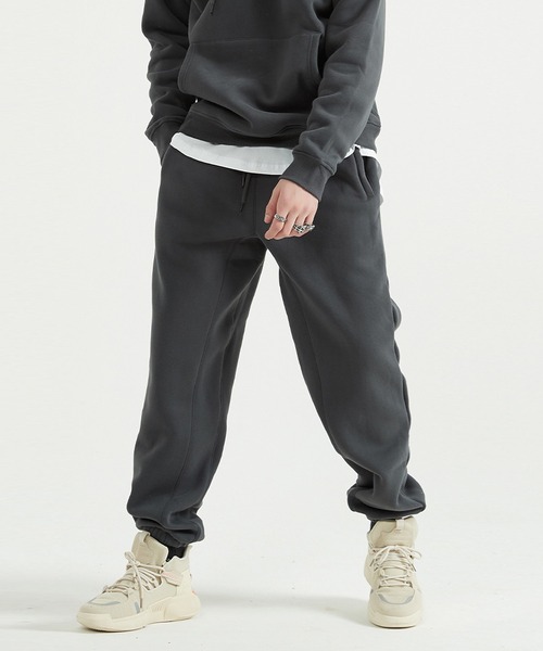CORPUS TOKYO（コーパス トーキョー）の「【セットアップ対応】ヘムシュリンク裏起毛スウェットパンツ（スウェットパンツ・メンズ・ダークグレー/ヘザーグレー/ブラック/ホワイト・3/2/1/4）」の3枚目の写真