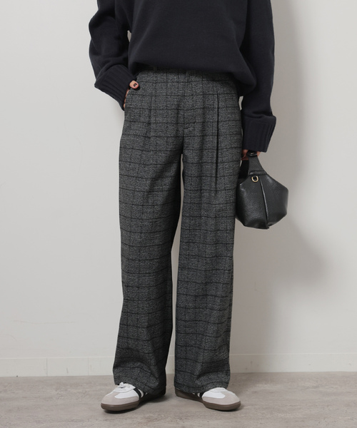 【超美品】JOURNAL STANDARD relume マットタックパンツ JOURNAL STANDARD relume スラックス パンツ 「追加2」マット