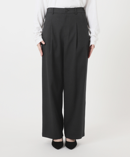【超美品】JOURNAL STANDARD relume マットタックパンツ ストレッチブラッシュタックパンツ（スラックス）｜JOURNAL