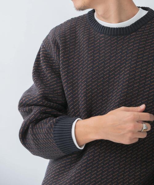 ITEMS URBANRESEARCH(アイテムズ アーバンリサーチ)の「マシンウォッシャブル バーズアイ クルーニット(ニット/セーター・メンズ・ベージュ/ネイビー/ブラック・MEDIUM/LARGE)」の12枚目の写真