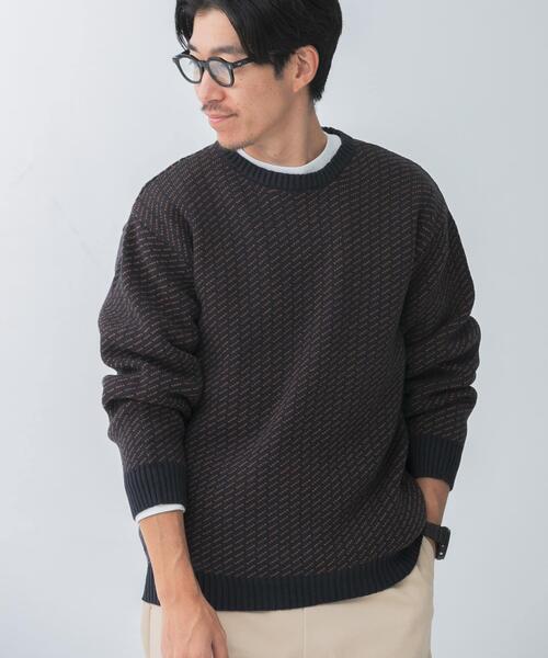 ITEMS URBANRESEARCH(アイテムズ アーバンリサーチ)の「マシンウォッシャブル バーズアイ クルーニット(ニット/セーター・メンズ・ベージュ/ネイビー/ブラック・MEDIUM/LARGE)」の13枚目の写真