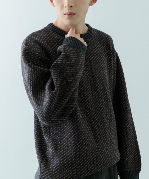 ITEMS URBANRESEARCH(アイテムズ アーバンリサーチ)の「マシンウォッシャブル バーズアイ クルーニット(ニット/セーター・メンズ・ベージュ/ネイビー/ブラック・MEDIUM/LARGE)」の17枚目の写真