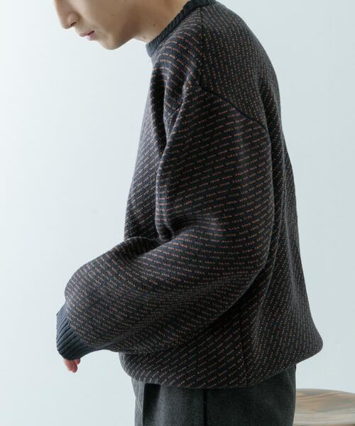 セール】マシンウォッシャブル バーズアイ クルーニット（ニット