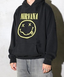 THRIFTY LOOK / スリフティールック WORN-OUT BAND HOODIE "NIRVANA" ニルヴァーナ ダメージ加工 ユーズド加工 プルオーバーパーカー